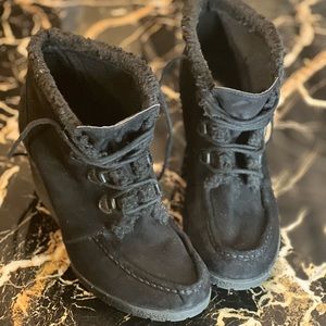 Black Suede Boots Wedge